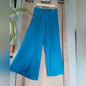 ⭐️Asiri's Treasures Linen/Cotton Blue Wide-Leg Pants⭐️